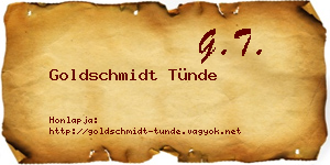 Goldschmidt Tünde névjegykártya